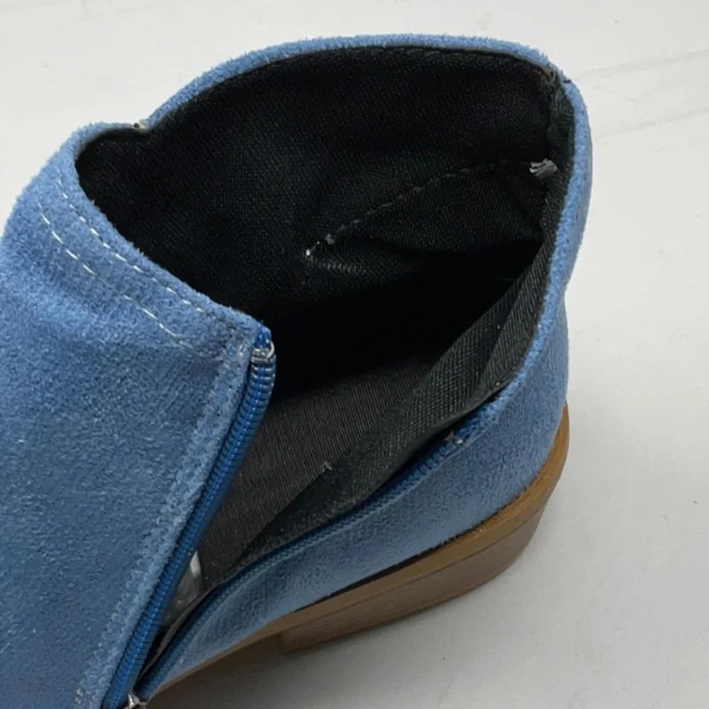 NWOT women’s denim corduroy texture ankle boots, size 8.5 - Picture 4 of 4